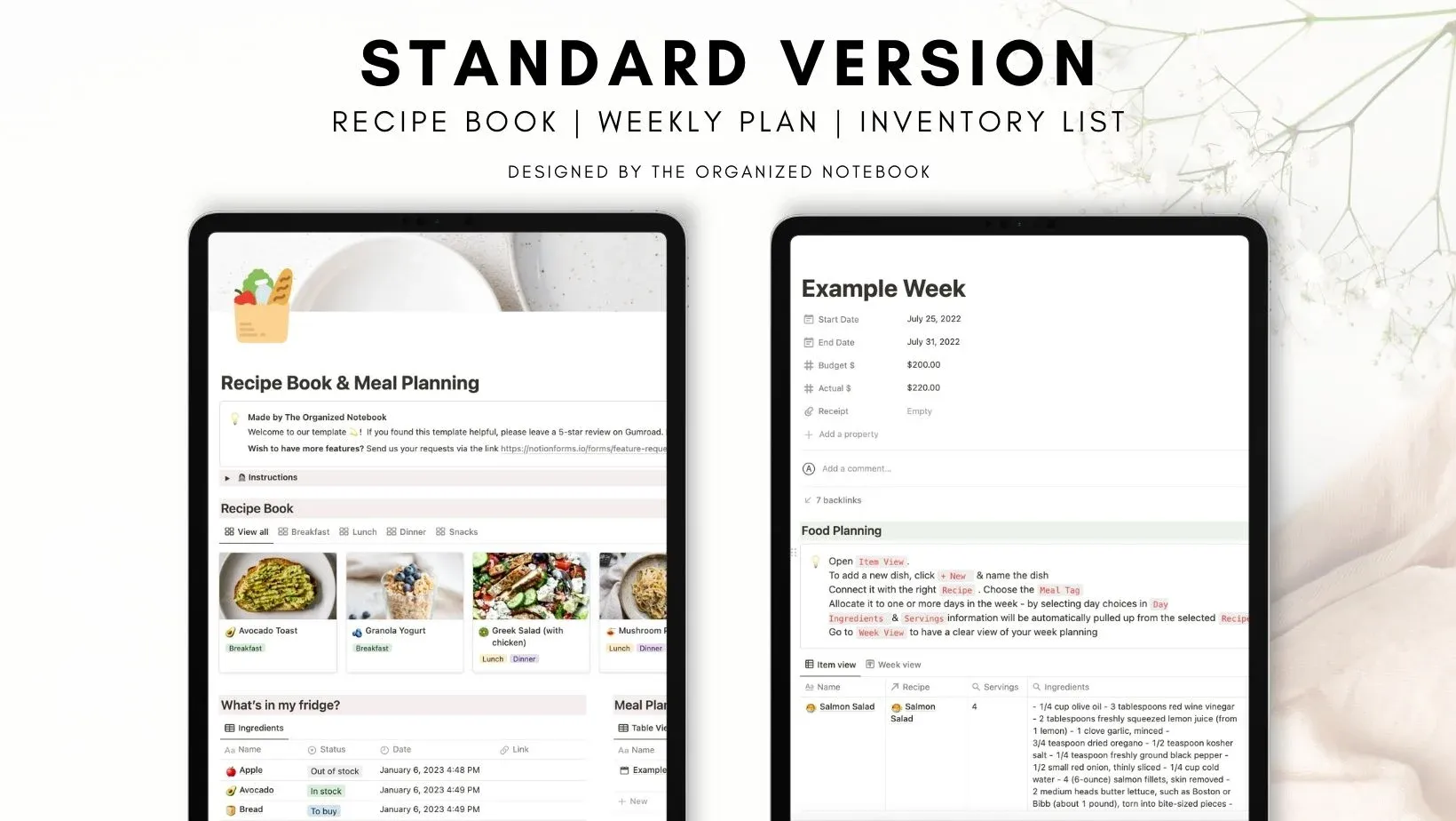 Plant-Based Meal Planner by Green Notion