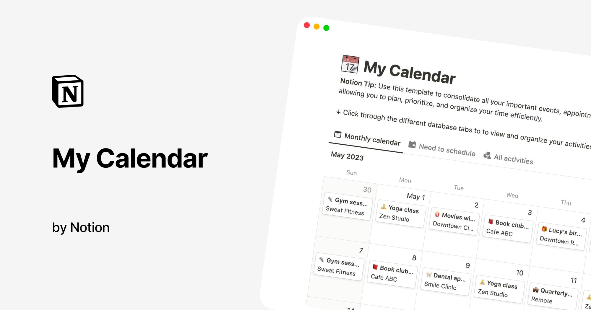 Project Calendar by Productivity Templates