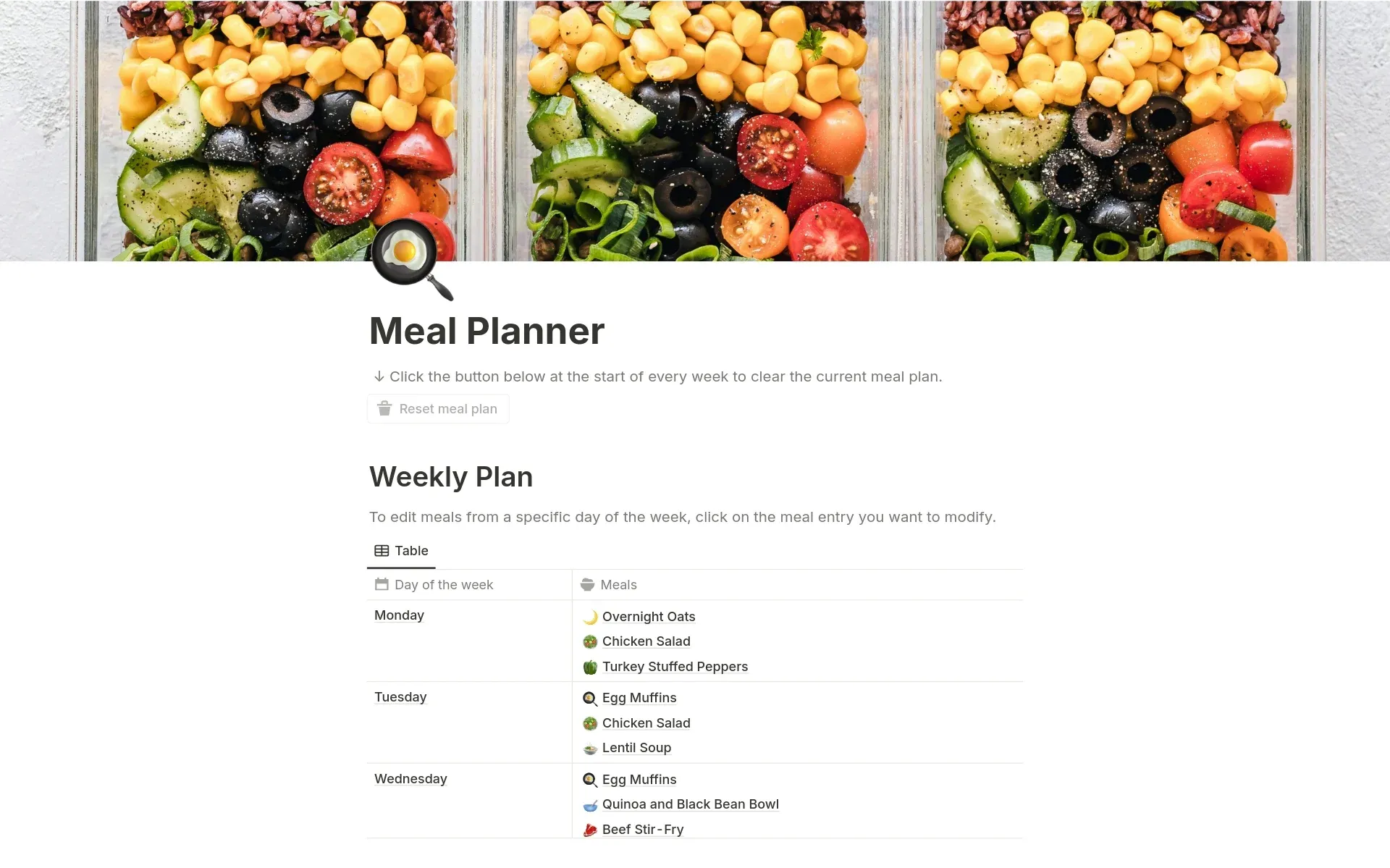 Family Meal Planner by Notionhood