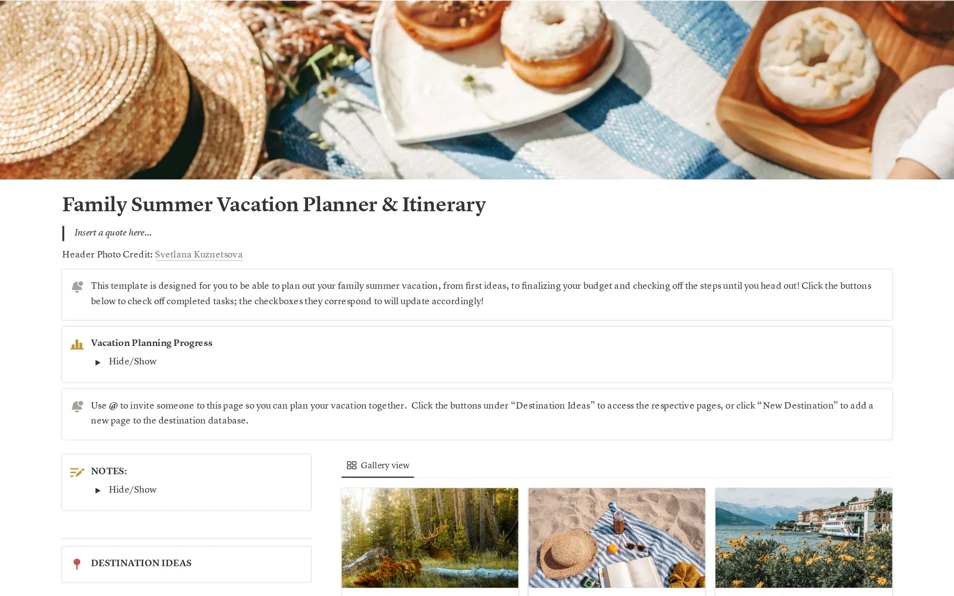 Family Vacation Planner