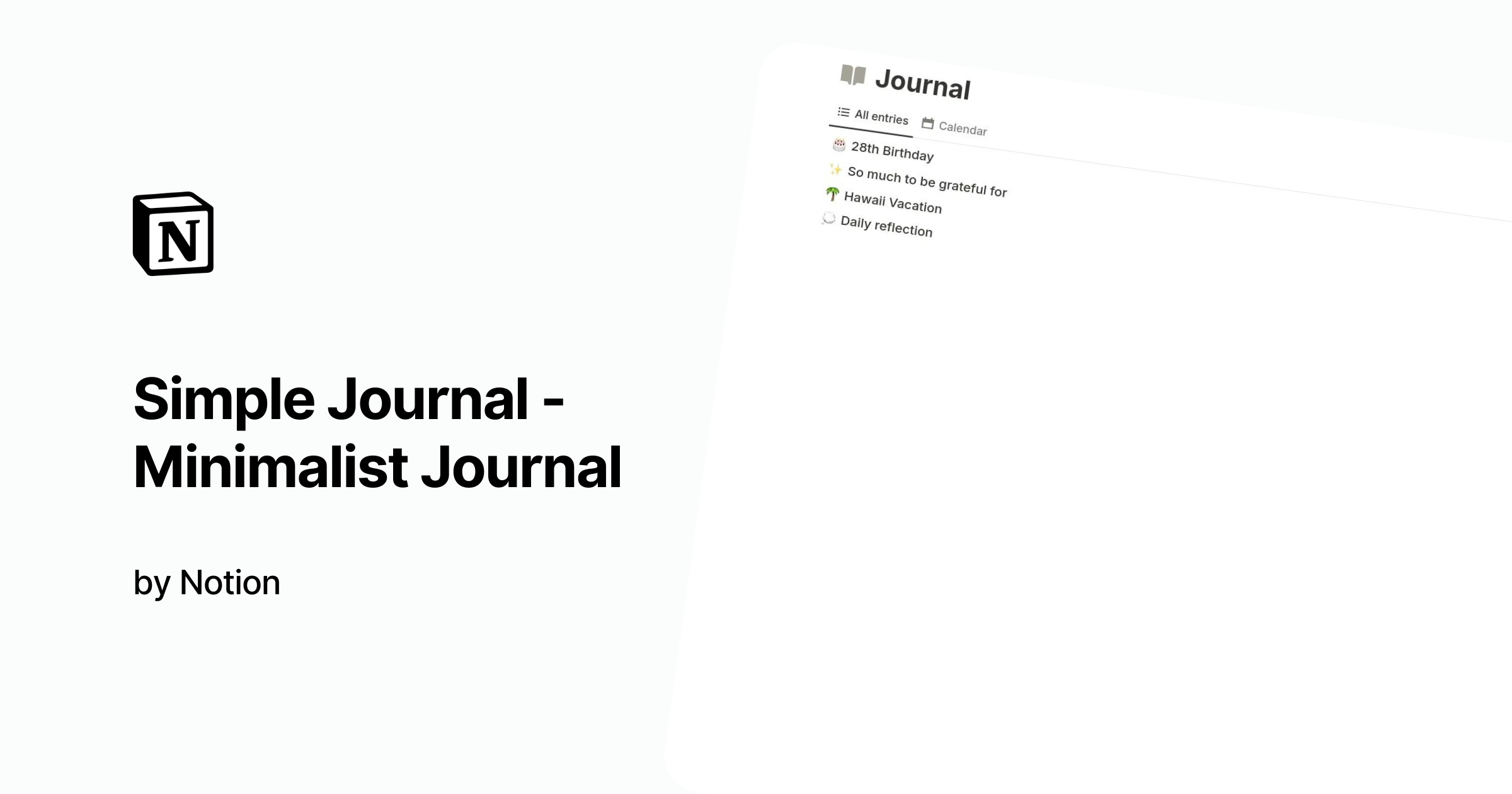 Minimalist Journal by Notion Minimal