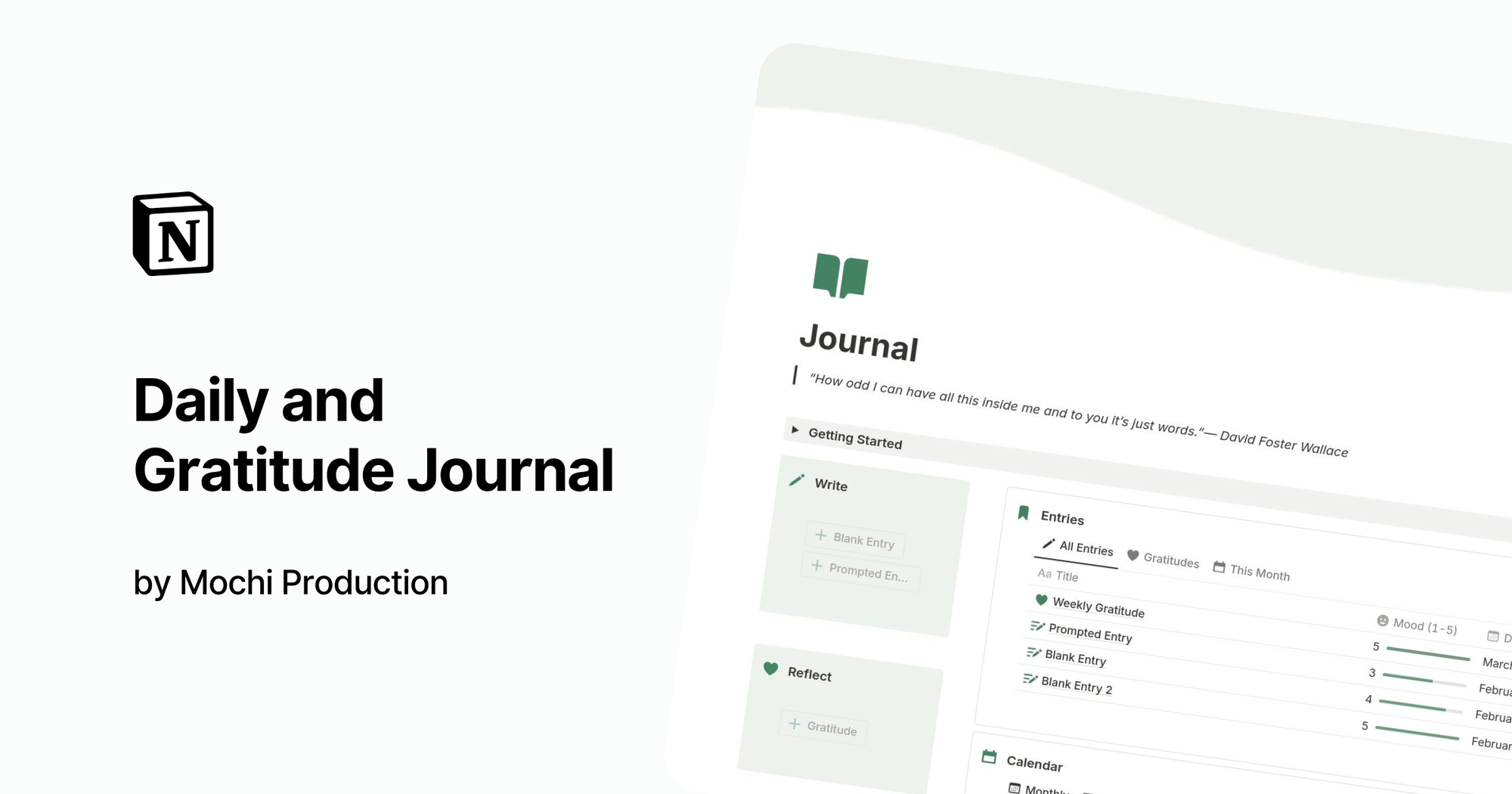 Gratitude Journal by Notion Well