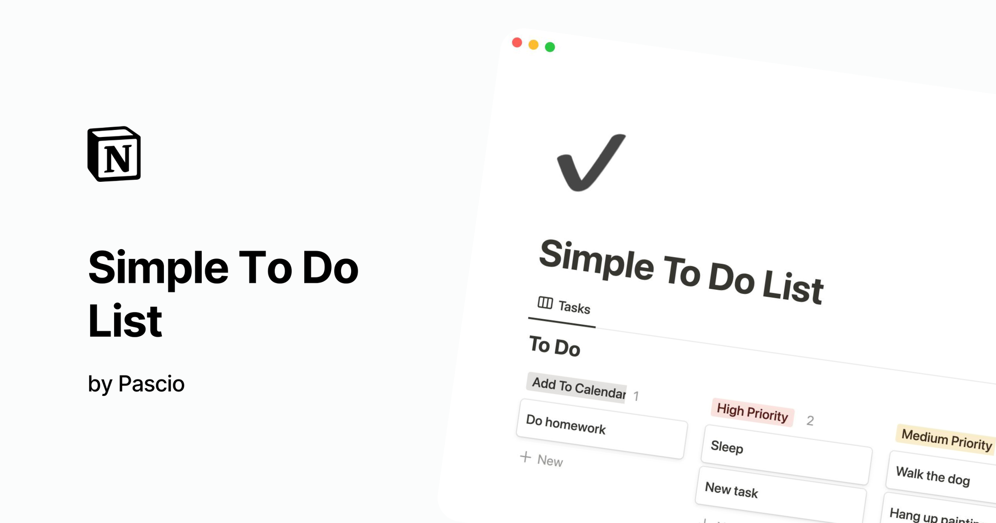 Minimalist To-Do List by Notion Simple